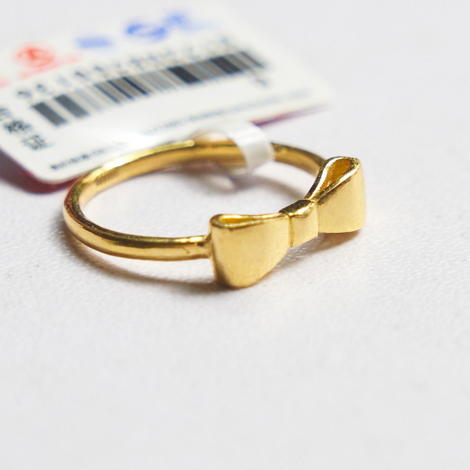 【金展珠宝】足金 小蝴蝶结戒指