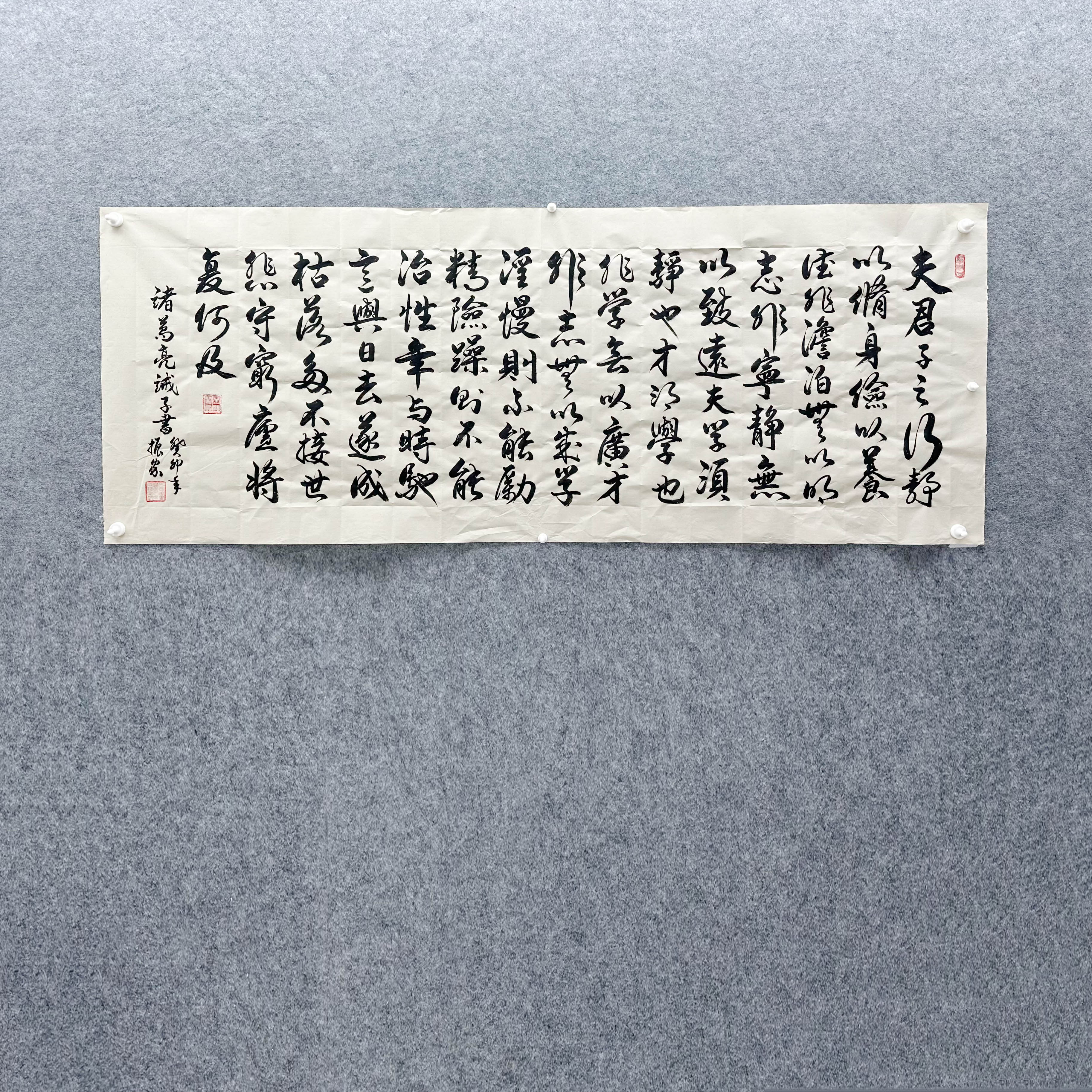 【诫子书】齐振家书法180*70cm仿古洒金宣纸无托底名家手写真迹