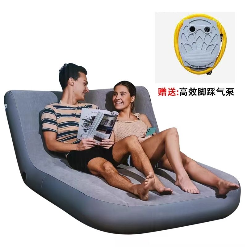 家用气垫床双人加厚折叠午休充气床单人打地铺户外露营加厚加大