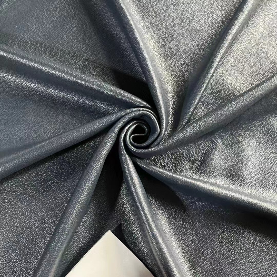 haas原厂藏蓝色缩纹 厚度1.2mm头层进口牛皮手工diy皮料