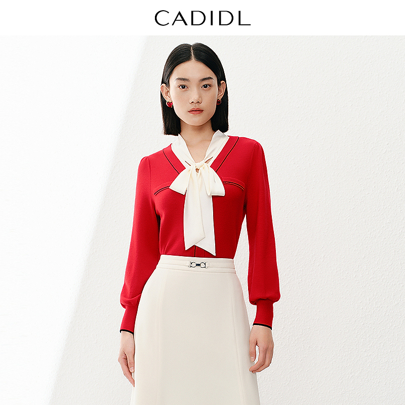 【CADIDL】简约气质时尚显瘦春季长袖长款针织衫CZ02190A6
