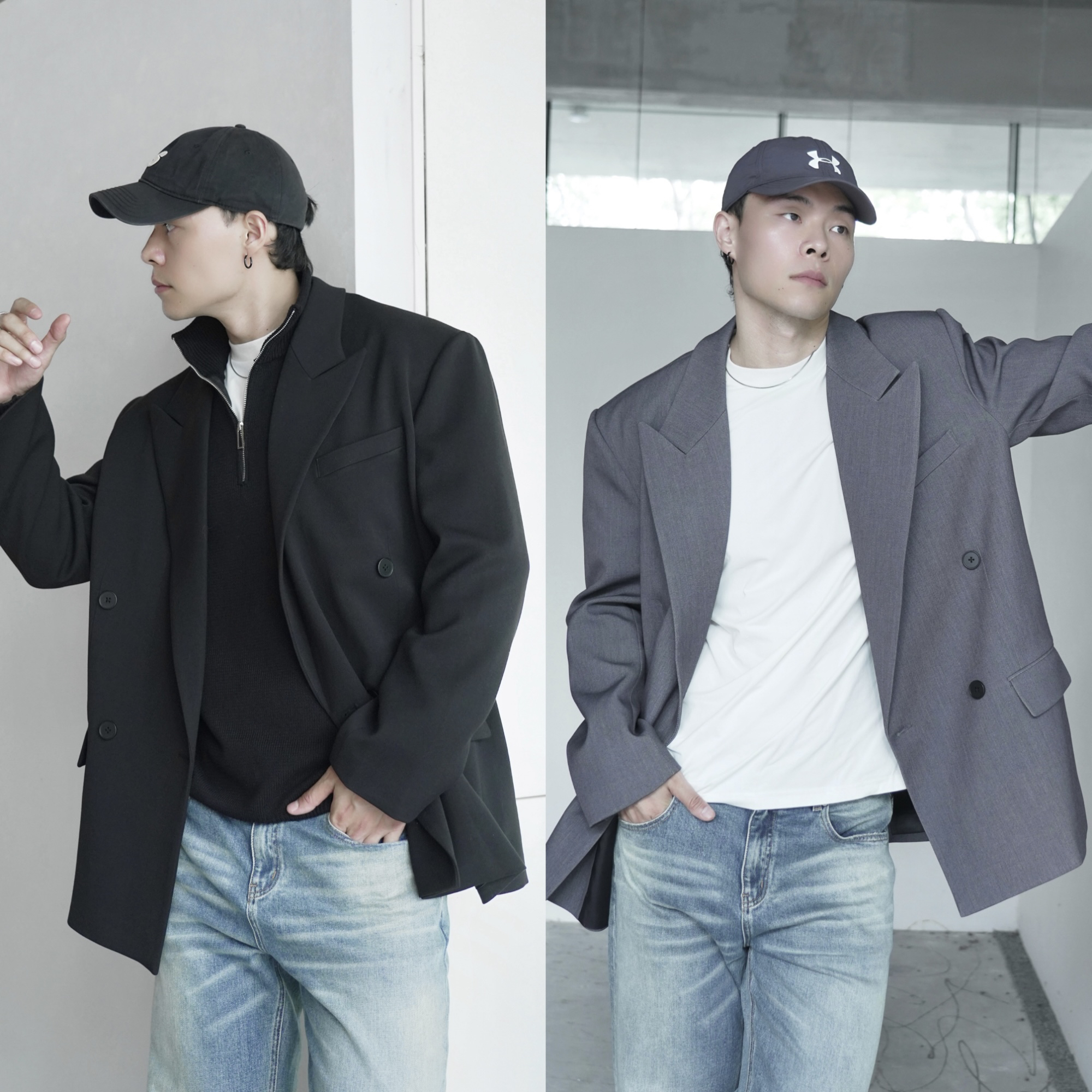 「阔版西装」一米九高个子秋冬加大阔版oversize羊毛550g质感西装