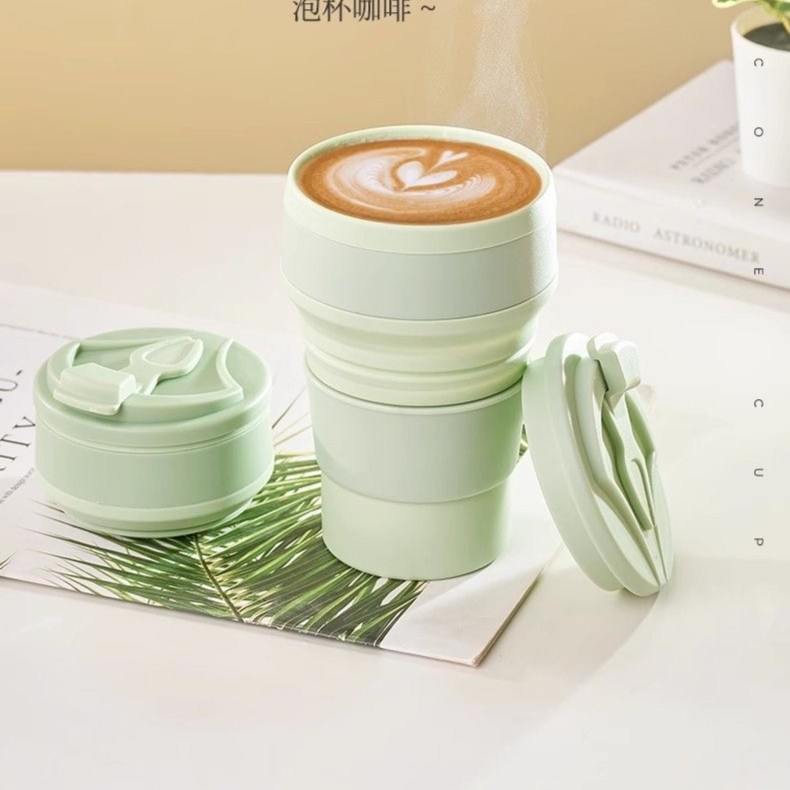创意折叠杯子防漏可压缩杯直饮式饮水杯便携式户外旅行露营伸缩杯