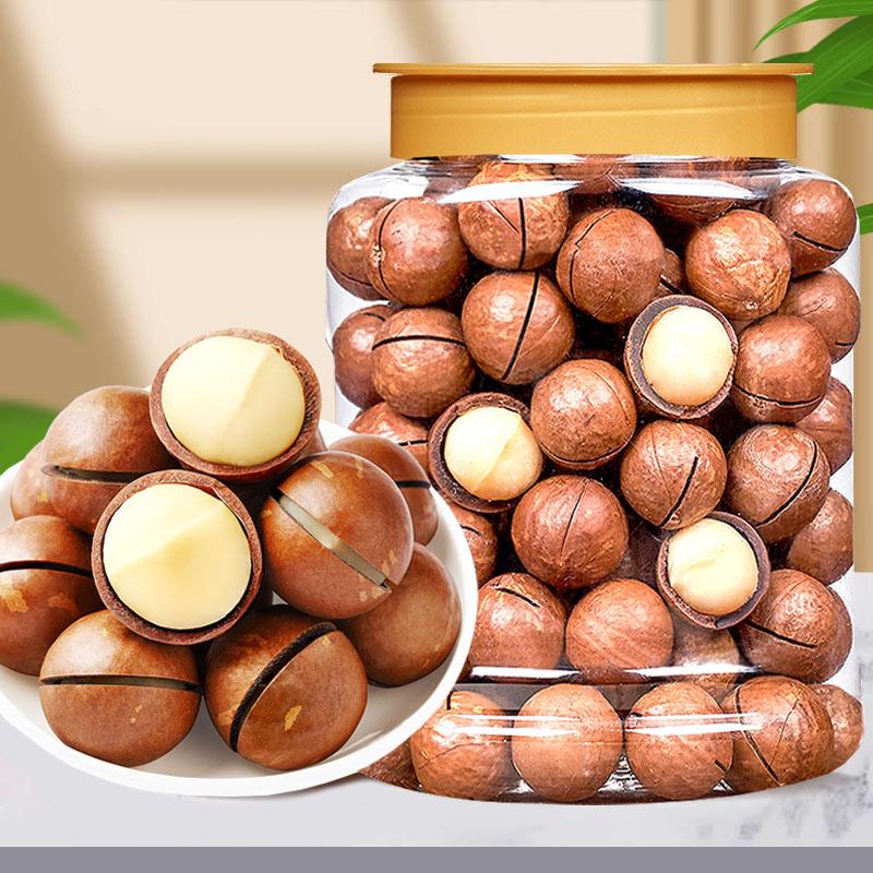 2025年新货夏威夷果饱满大颗粒250g袋/500g罐奶香夏果零食坚果