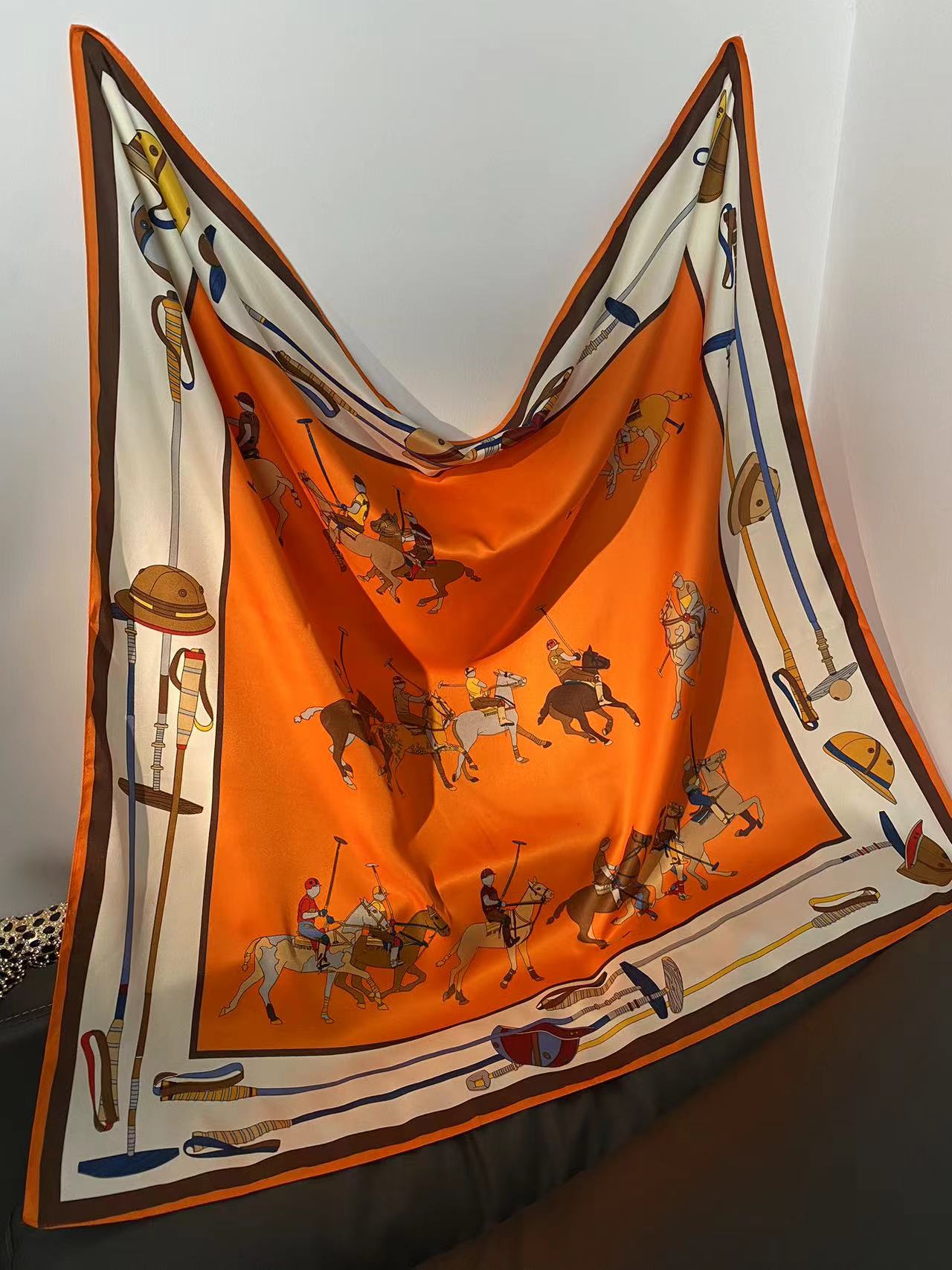 100新款夏季百搭杭州丝绸丝巾90*90###5362