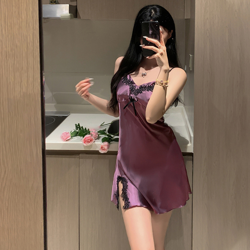 微醺搭子*性感睡衣女蕾丝花边少女薄款纯欲风舒适大码吊带睡裙