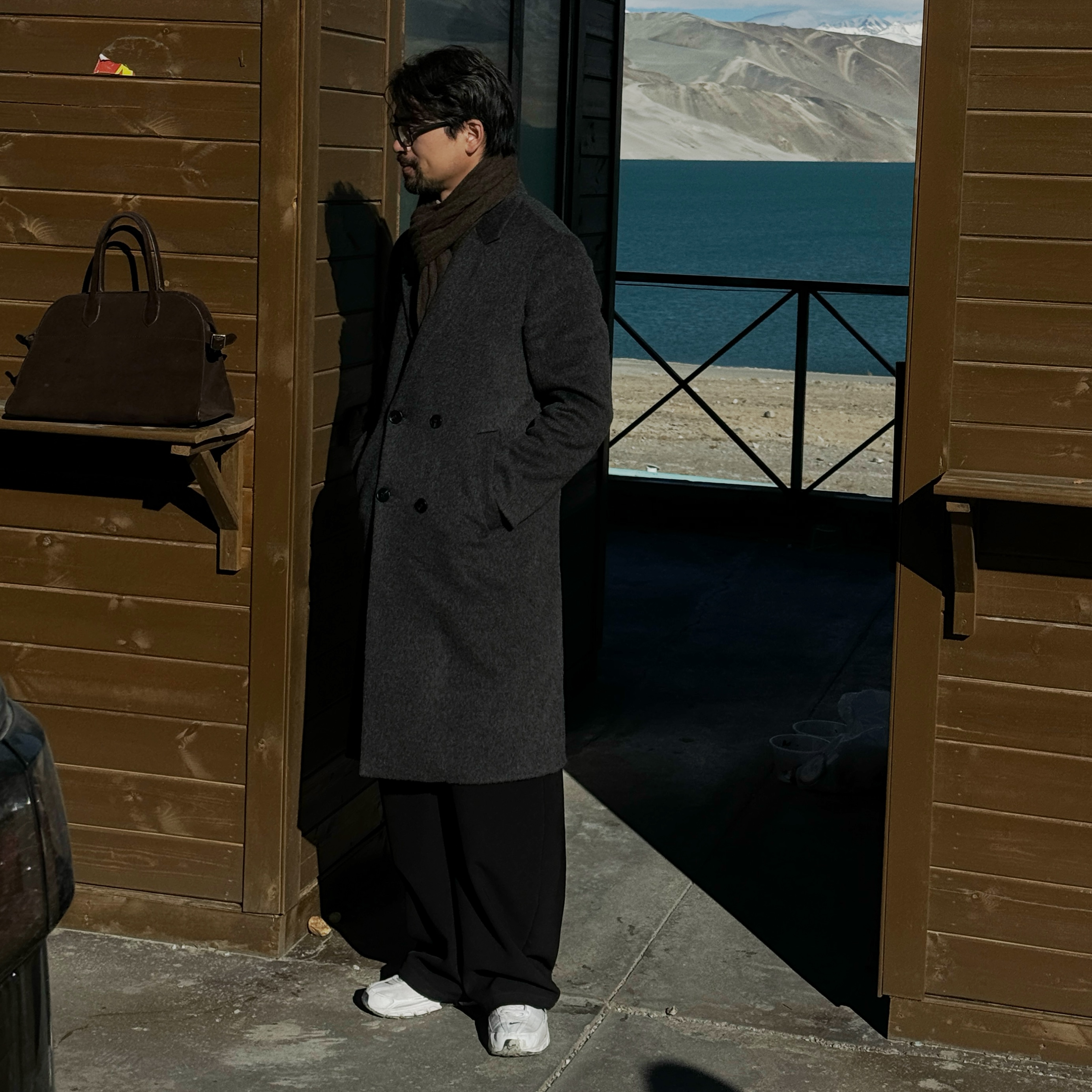 IMLINCONTE中长款男士秋冬双面呢绵羊毛大衣MH42DY412