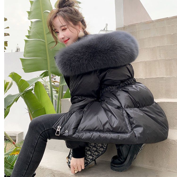 艾菜依2023冬季新款羽绒服户外运动女小香风加厚棉袄显瘦韩版高级