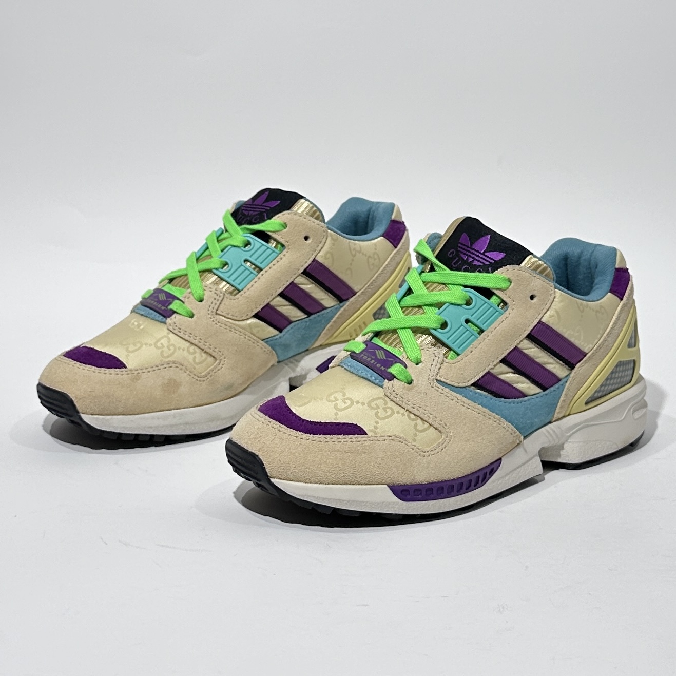 全新未使用 GUCCI/古驰 35.5码  Adidas联名款米色运动鞋/ML80155