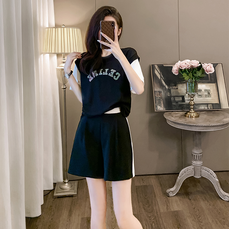 轻奢高级感气质套装女2023夏季小众设计感显瘦洋气小个子两件套女