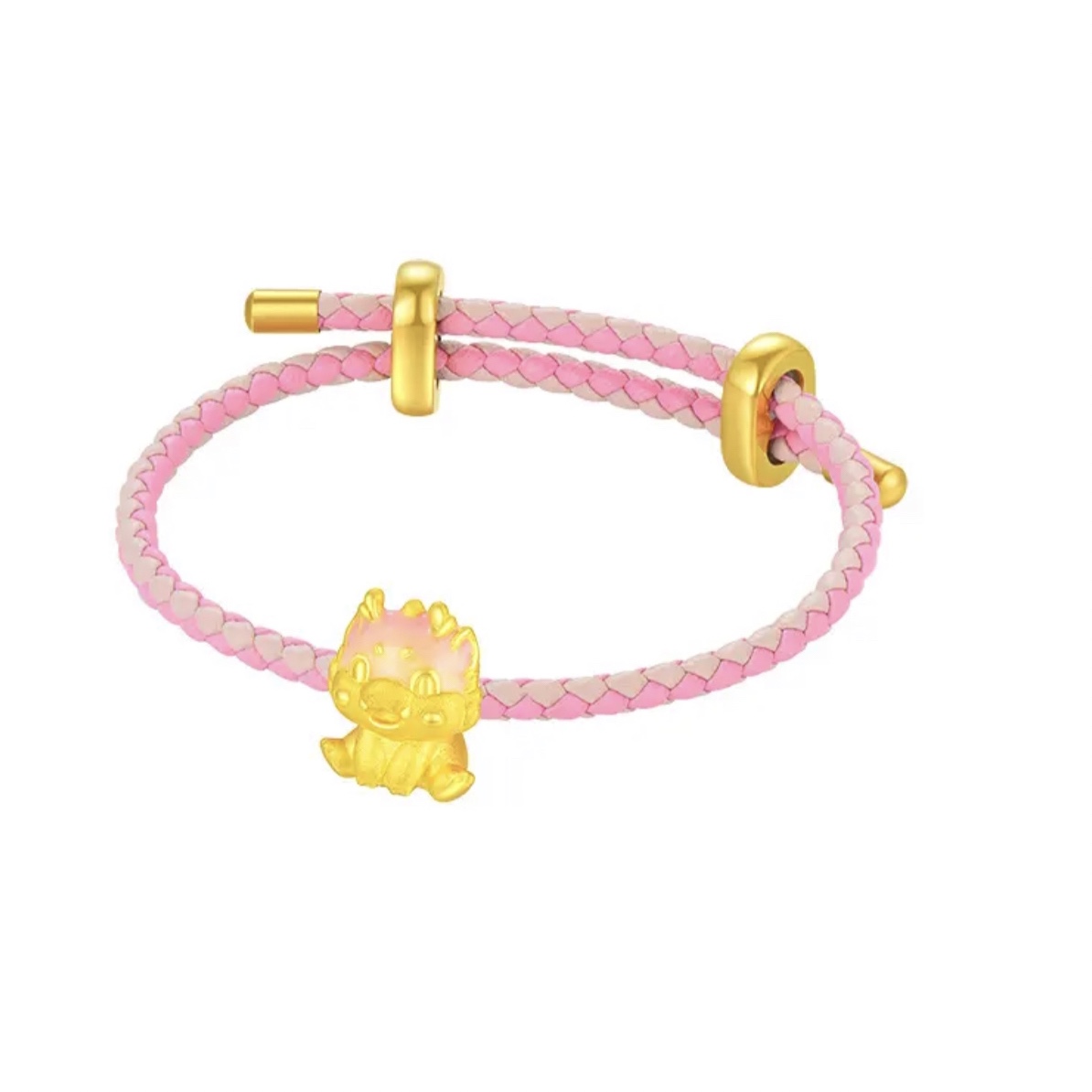 Chow Tai Seng/周大生黄金first转运珠果冻粉龙珠串3D硬金送女友