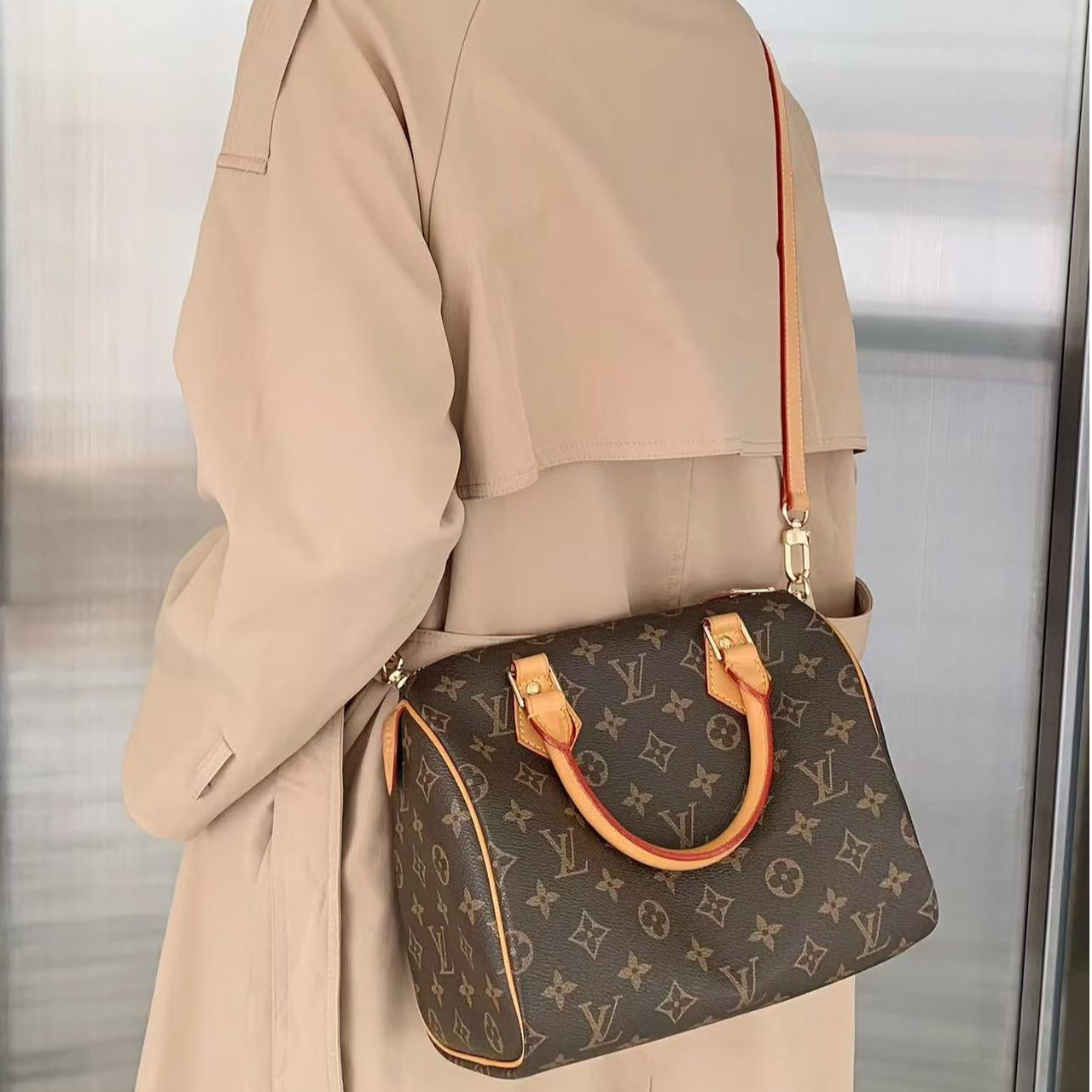 99新 LouisVuitton/路易威登 KK/sp25枕头波士顿/单肩斜跨包