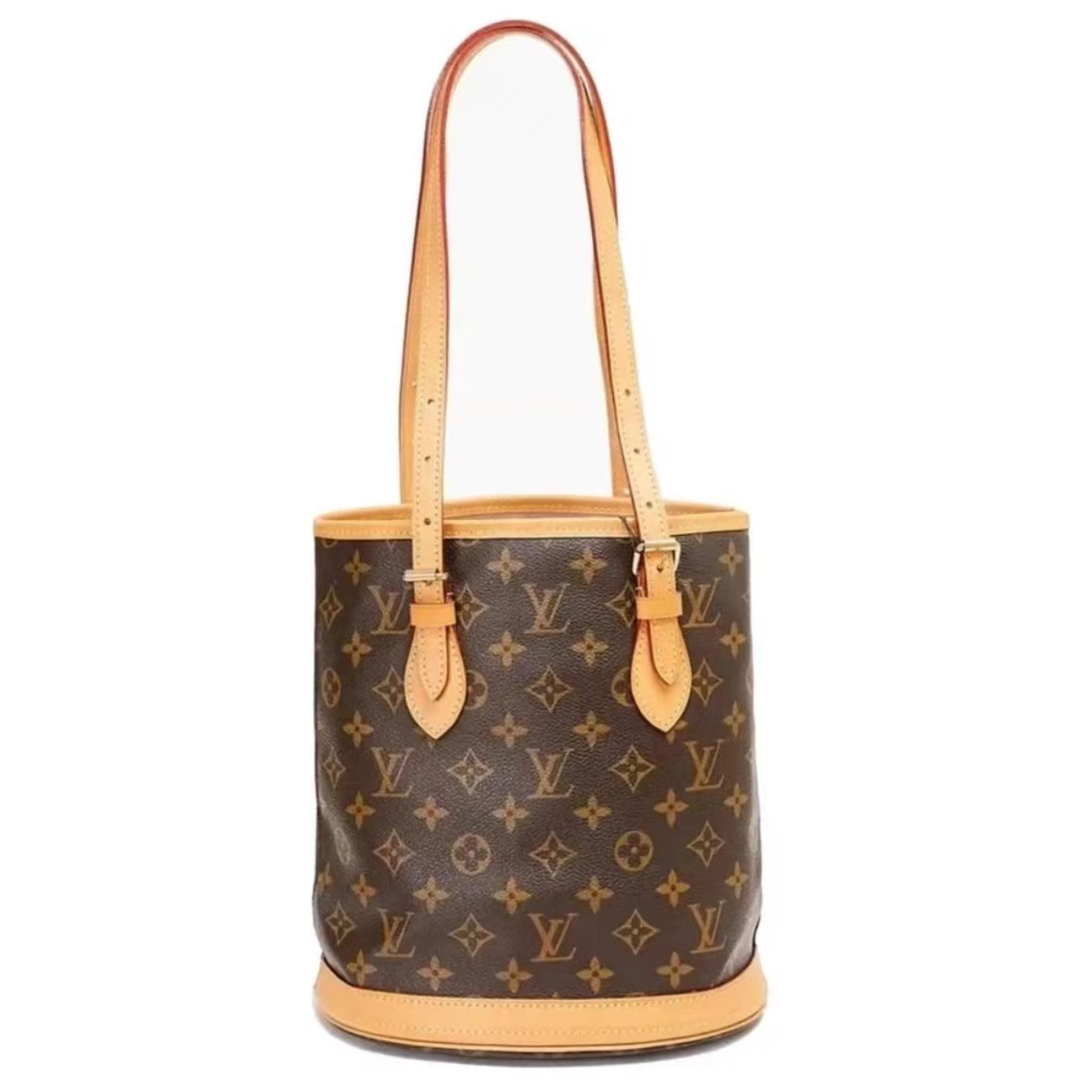 99新 LouisVuitton/路易威登 灵灵子/香槟小水桶试背24小时/斜跨