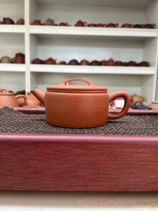 纯手工宜兴紫砂壶降坡泥汉瓦壶200cc大口家用茶具