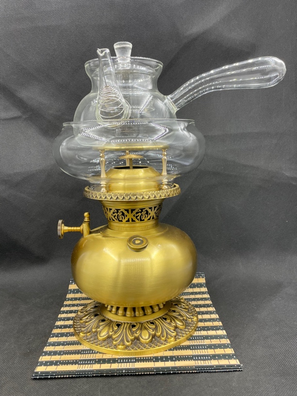 全铜空气灯茶炉，煮茶 煮水，潮汕功夫茶具