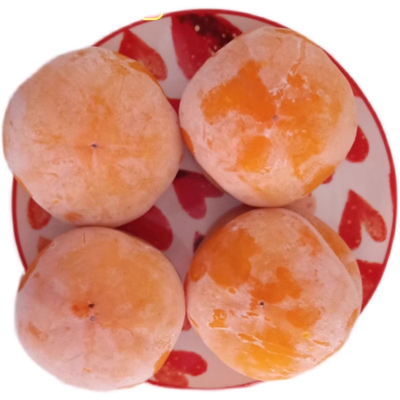 冻柿子大柿子磨盘柿子甜不涩不麻嘴东北特产冰冻水果黑龙江