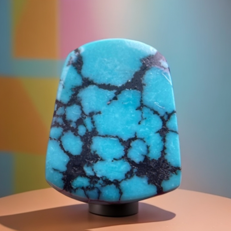 天然原矿绿松石平安无事牌湖北十堰云盖寺料