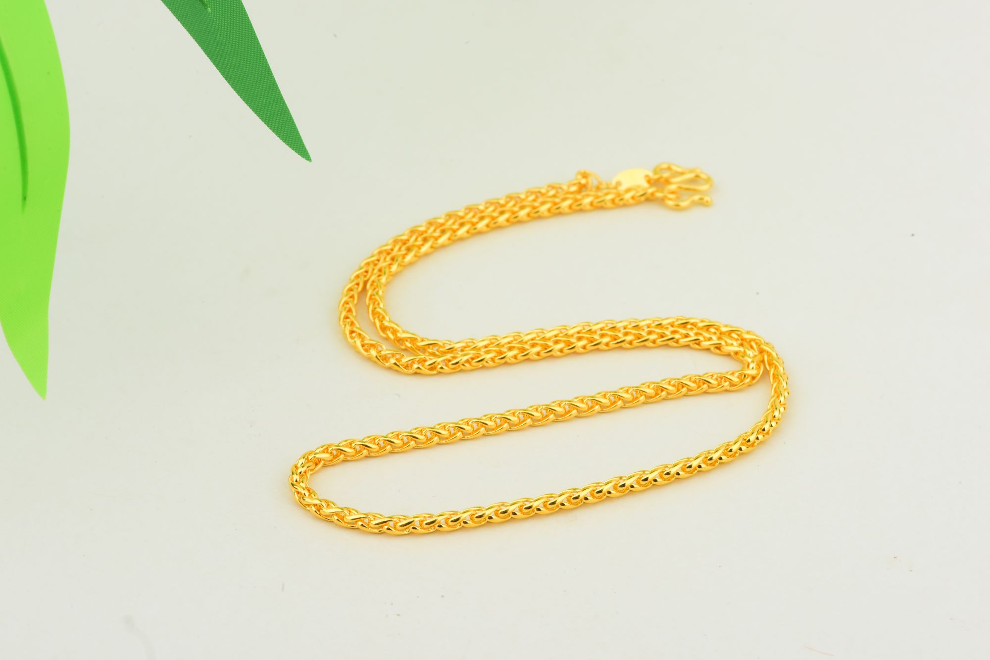 链子足银 【鑫品】-足银金色时尚气质肖邦泰式项链女款男士百搭女士