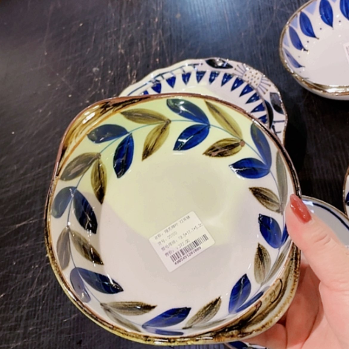 【闪购商品】陶瓷瓷片19.5双耳钵009