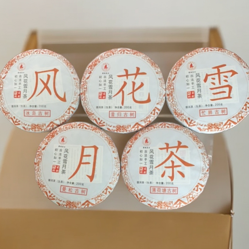 风花雪月茶 5款名山名寨组合套装普洱茶古树生茶