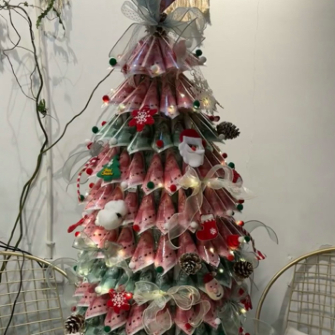 有钱花圣诞树#圣诞节花束
