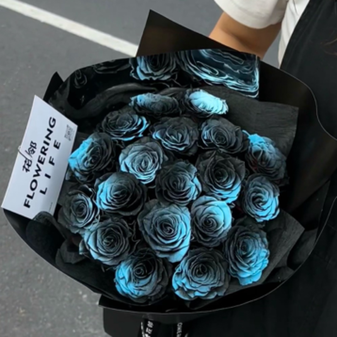 银河系列星空21朵玫瑰花束