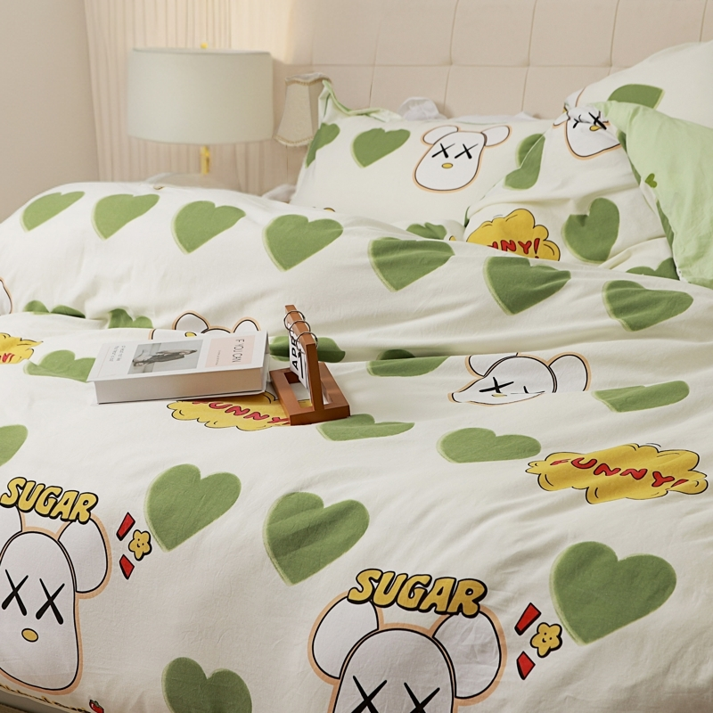 新品100%全棉纯棉斜纹精梳棉四件套四季款亲肤柔软舒适吸汗透气