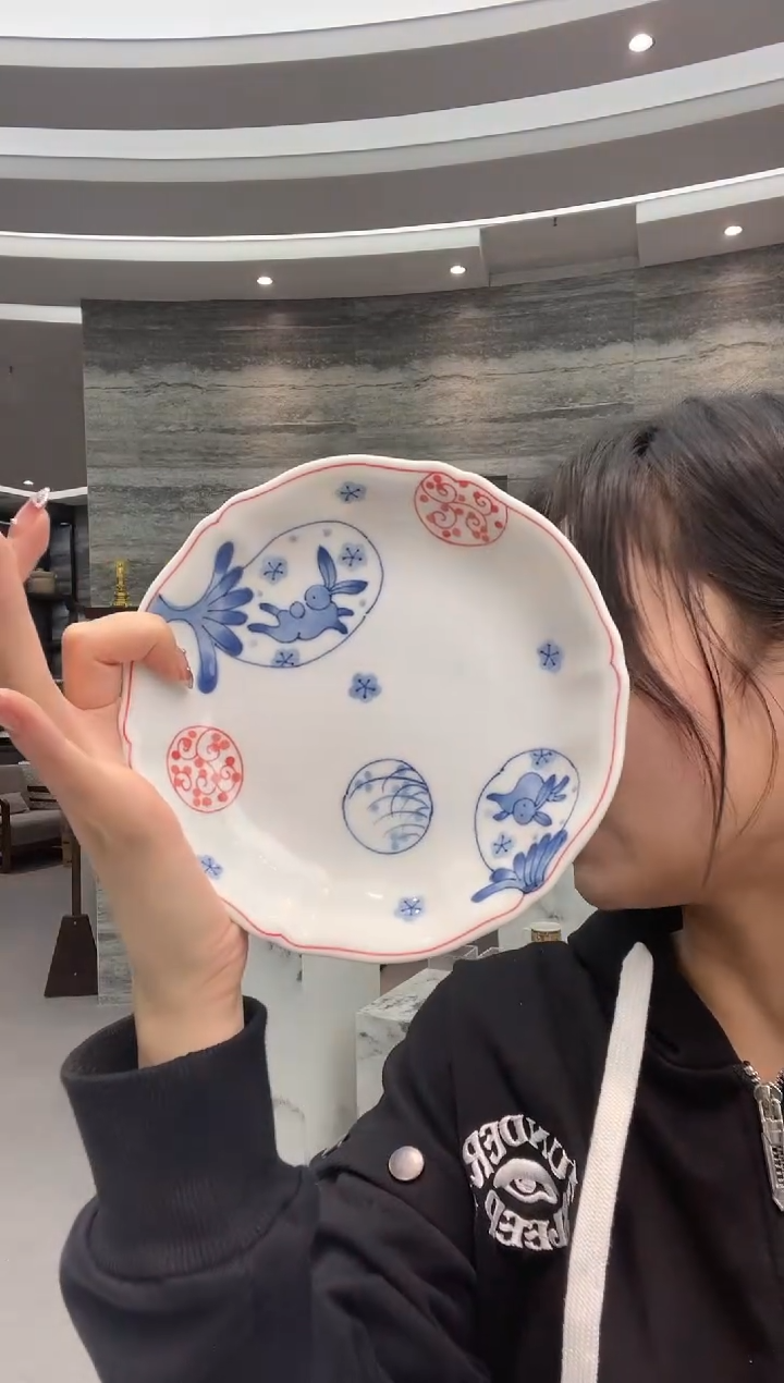 【闪购商品】陶瓷盘蓝凛堂17cm盘子