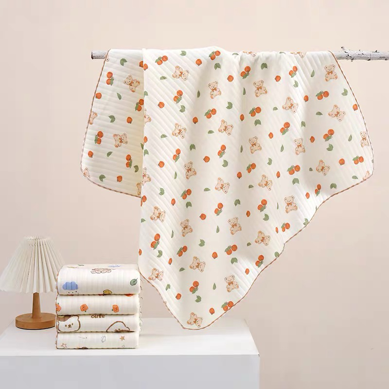 【新疆包邮】新生儿加棉包单包巾适合秋冬季节三层空气棉