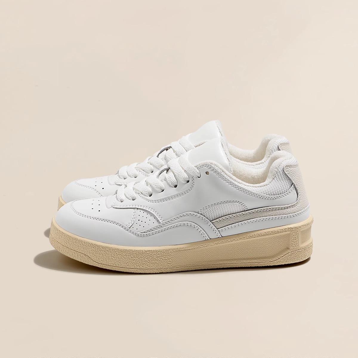 真皮加绒小白鞋女2023年秋冬新款厚底韩版网红百搭休闲运动板鞋潮