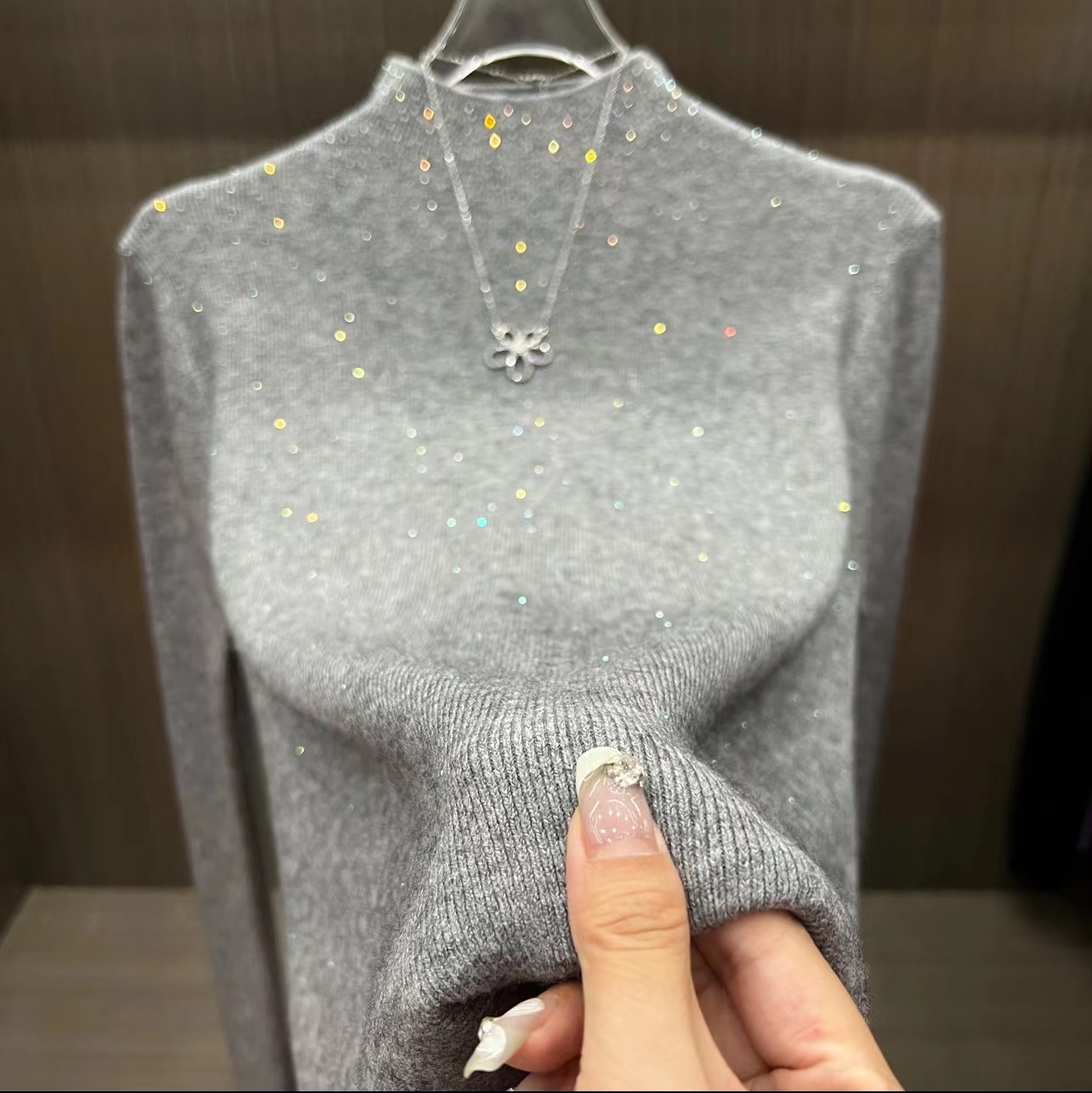 JIEMONSIA【披星戴月】羊毛衫打底衫半高领打底衫女款爆款2025新款