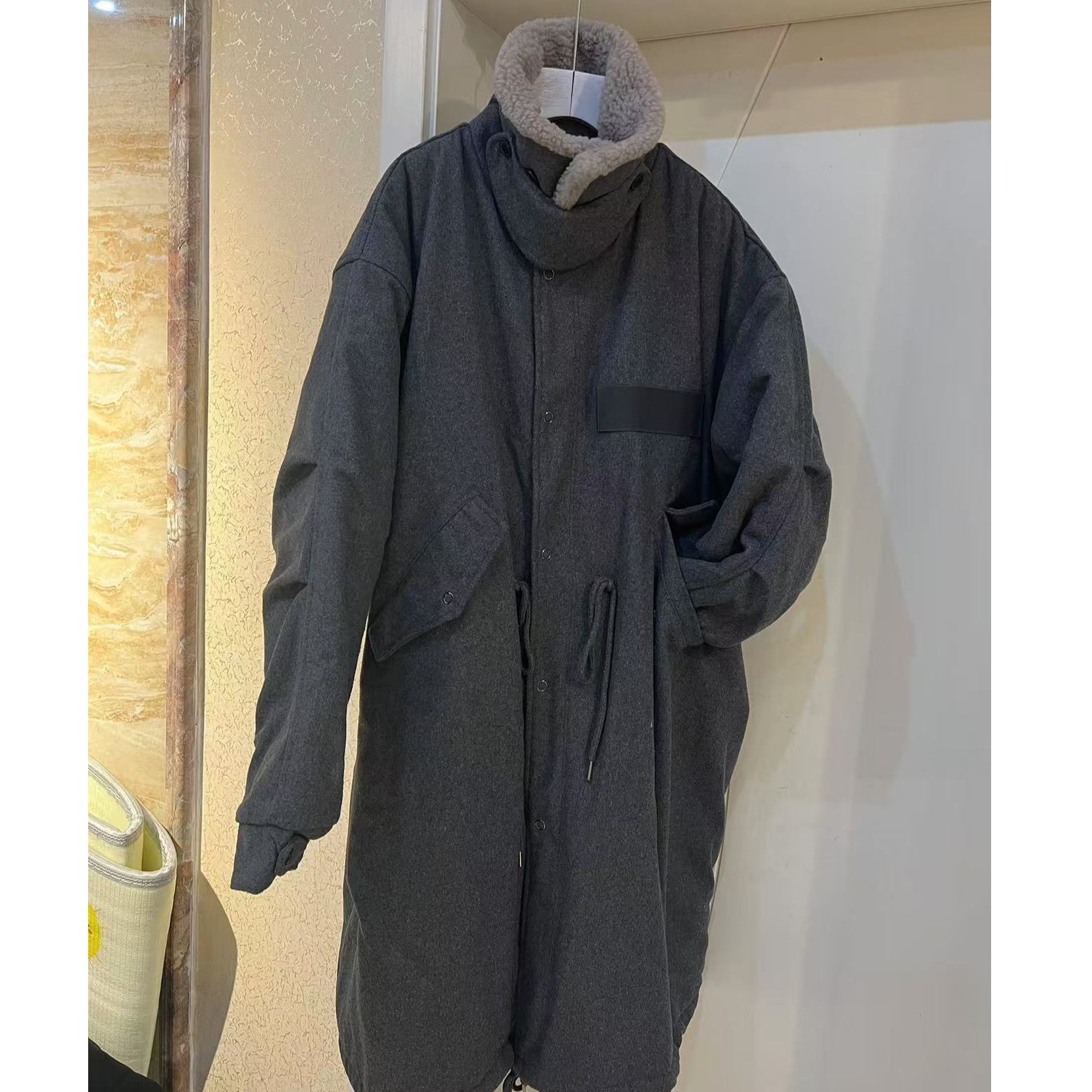 YT推荐 格雷灰毛呢棉服