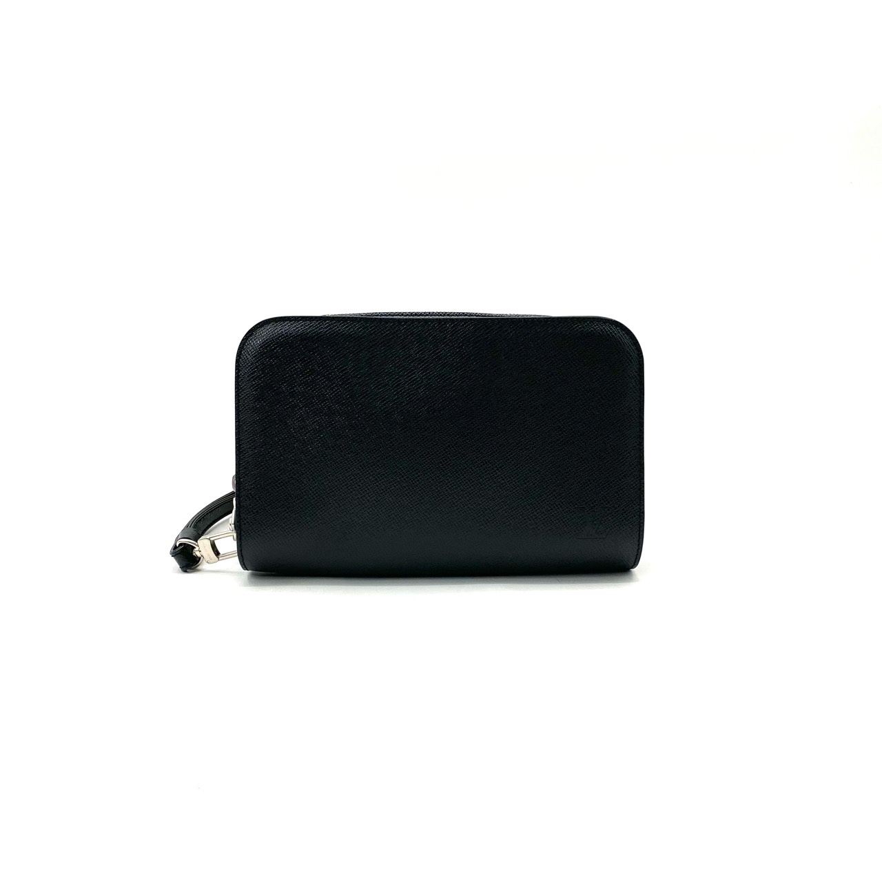 99新 LouisVuitton/路易威登 黑色全皮手拿包尺寸24/16手机包休闲