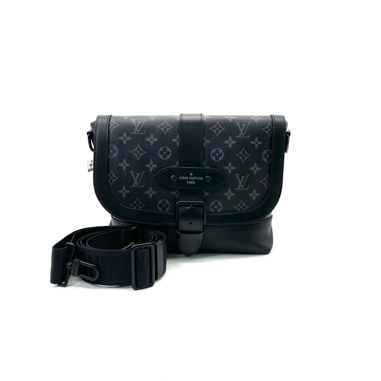 99新 LouisVuitton/路易威登 经典黑老花 SAUMUR 斜挎包 尺30/23 
