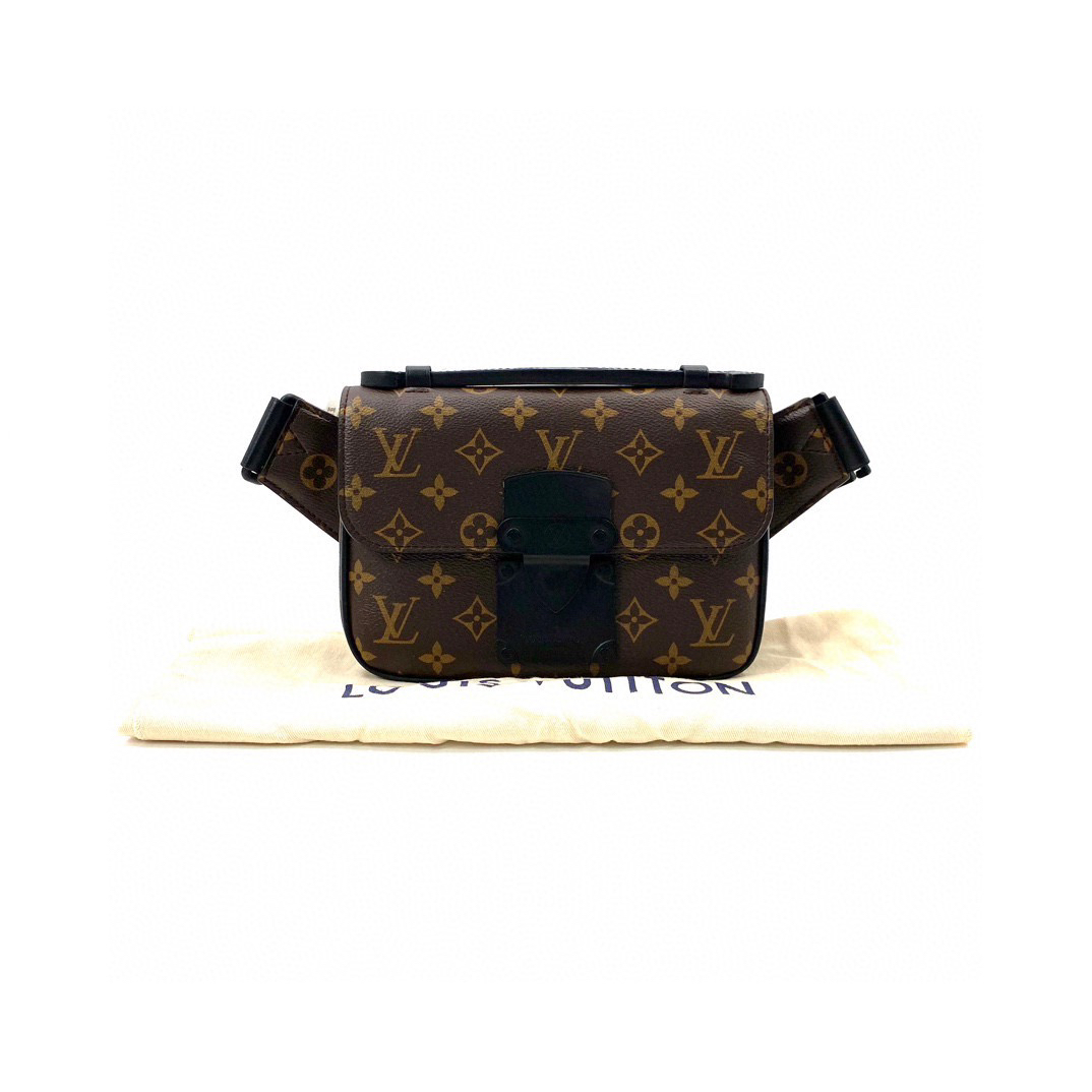 99新 LouisVuitton/路易威登 闲置棕老花s lock胸腰包  尺寸21/15