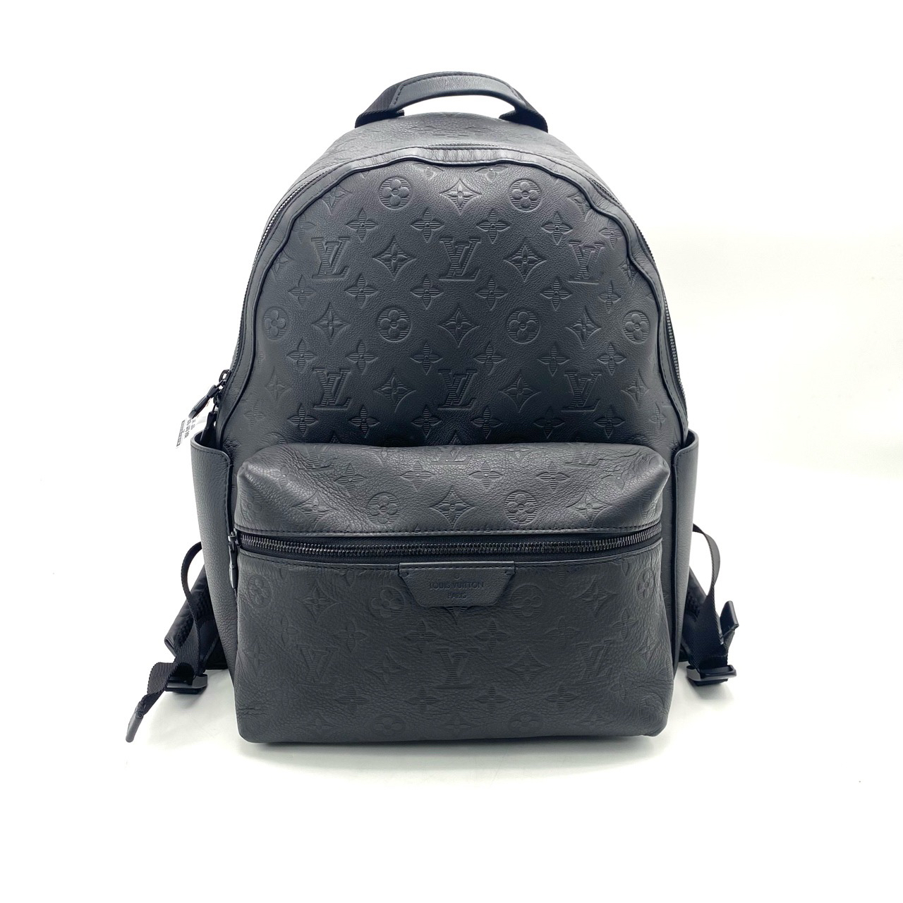 95新 LouisVuitton/路易威登 黑色全皮压花discovery双肩包 29/38