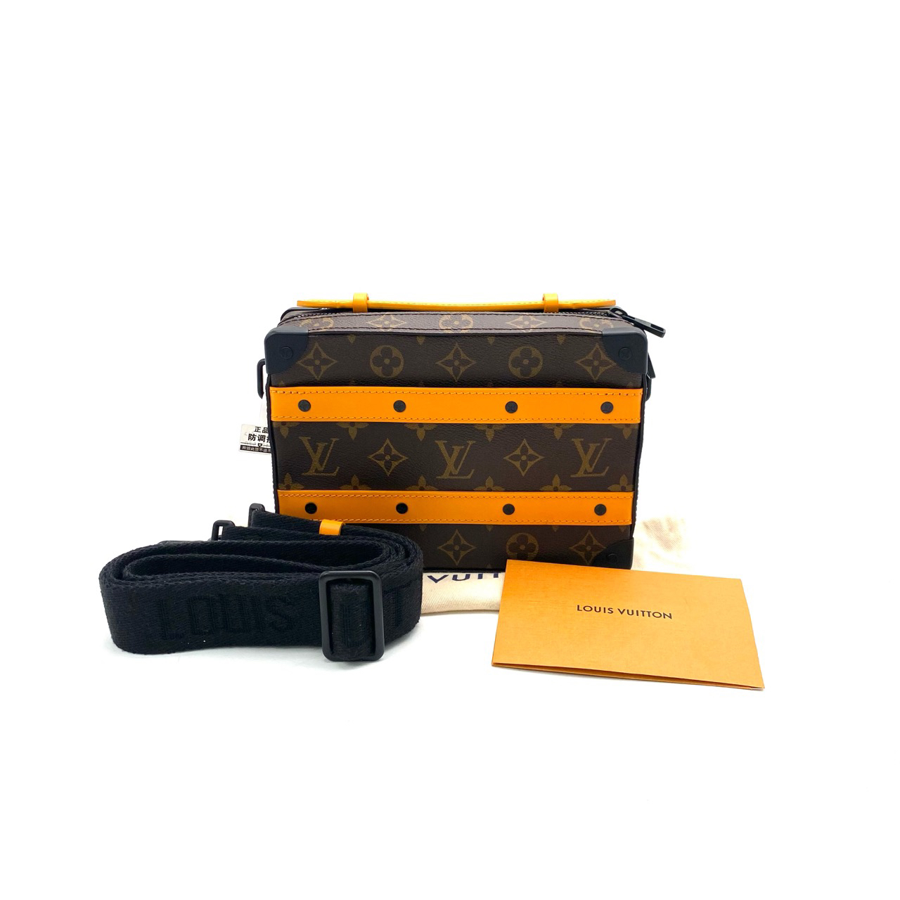 99新 LouisVuitton/路易威登 男士经典棕老花trunk斜挎包 尺22/15