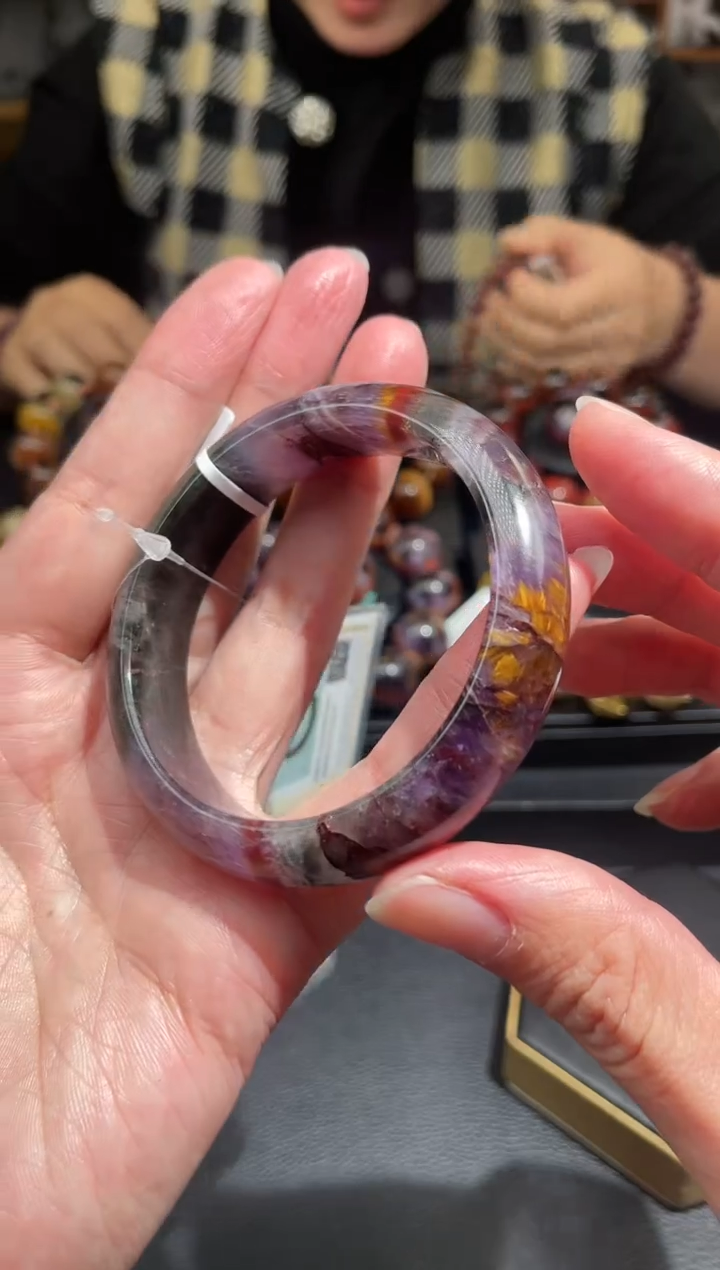 【闪购商品】水晶手镯未镶嵌极光手镯55圈口