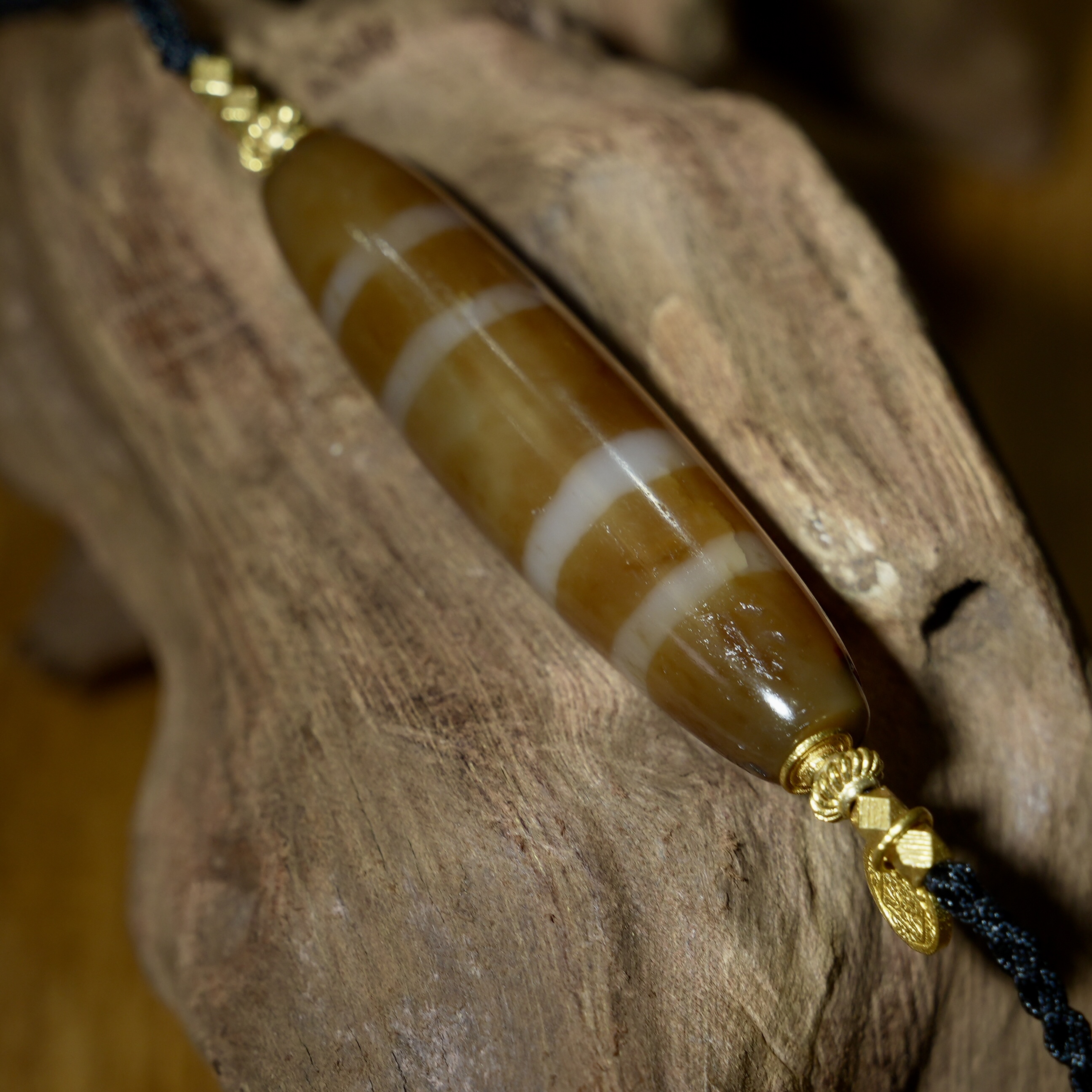 镶蚀玛瑙珠-珠体圆融-品相完整-光气十足-全品-支持评级