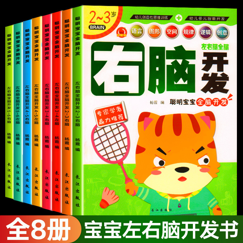 儿童左右脑智力开发2-6岁幼儿益智启蒙书籍专注力训练书趣味学习