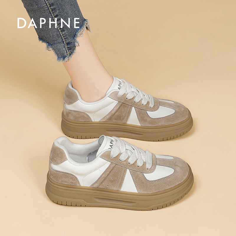 达芙妮高端女鞋经典系阿甘鞋时尚百搭女ins厚底运动透气休闲鞋