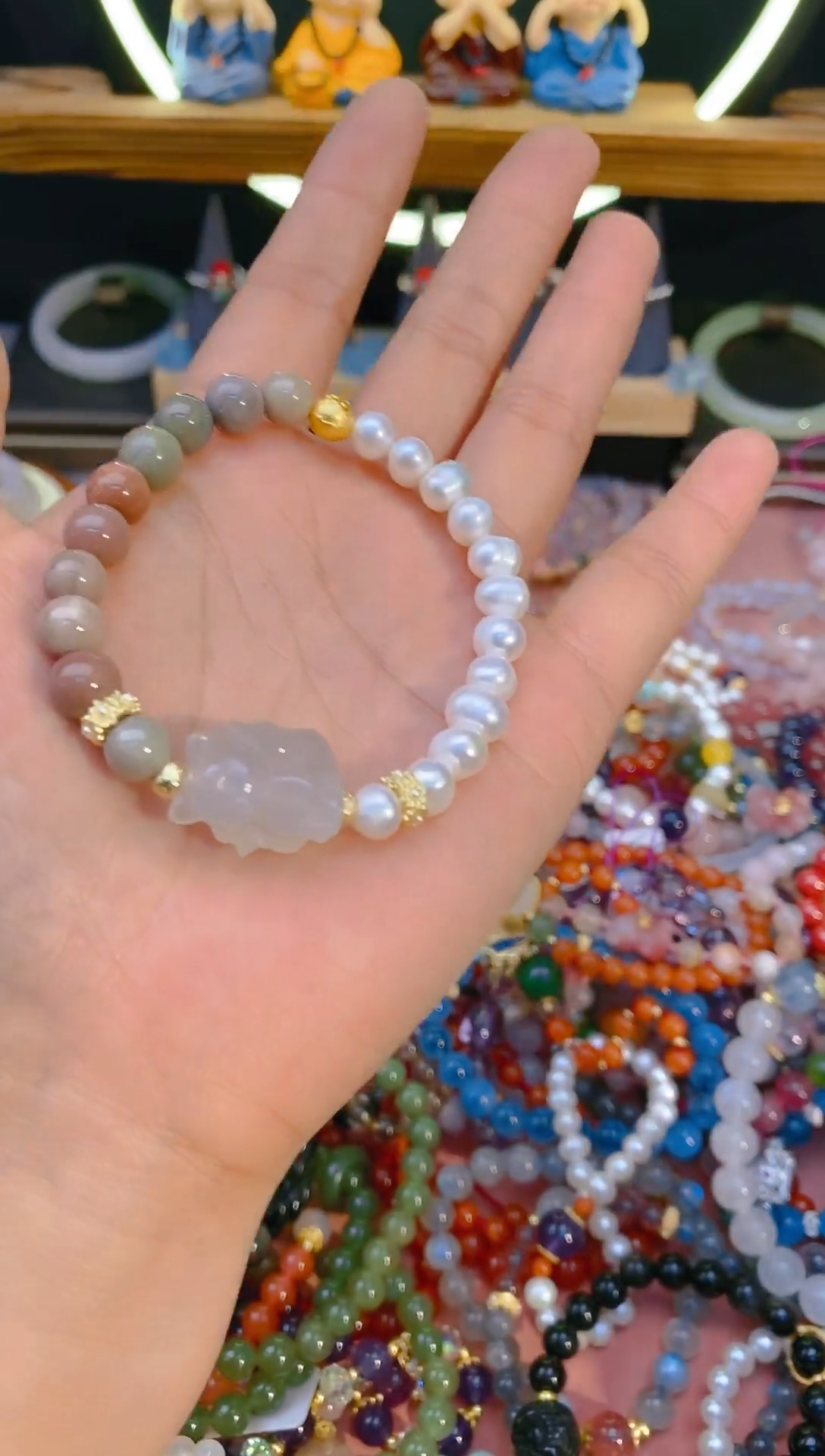 【闪购商品】淡水珍珠手串银S925镶嵌A039