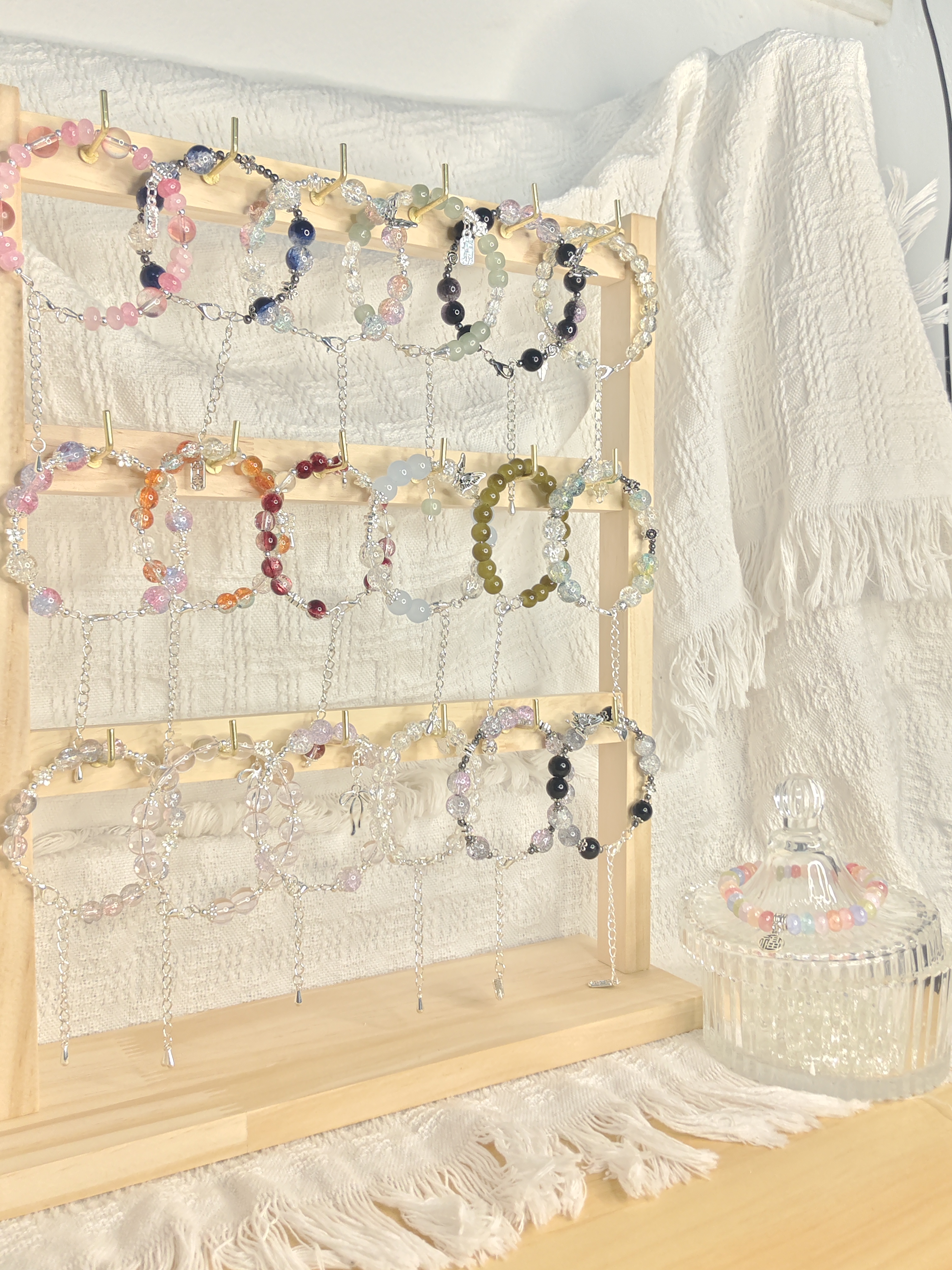 合金琉璃手链 不要偷懒手工DIY手串小众轻奢时尚百搭显白琉璃手链