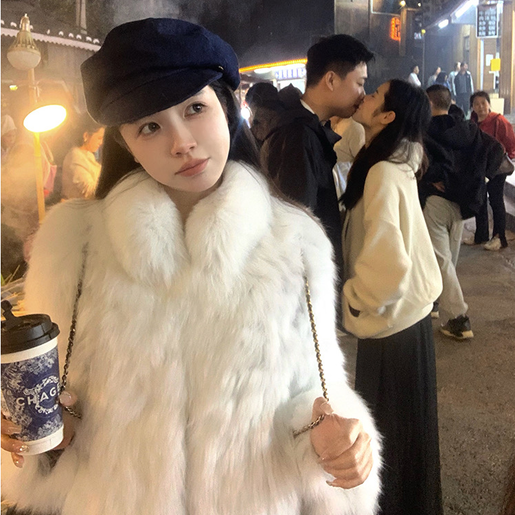 N大清仓！【渐层狐狐】整皮排条狐狸毛长袖短款气质外套秋冬保暖