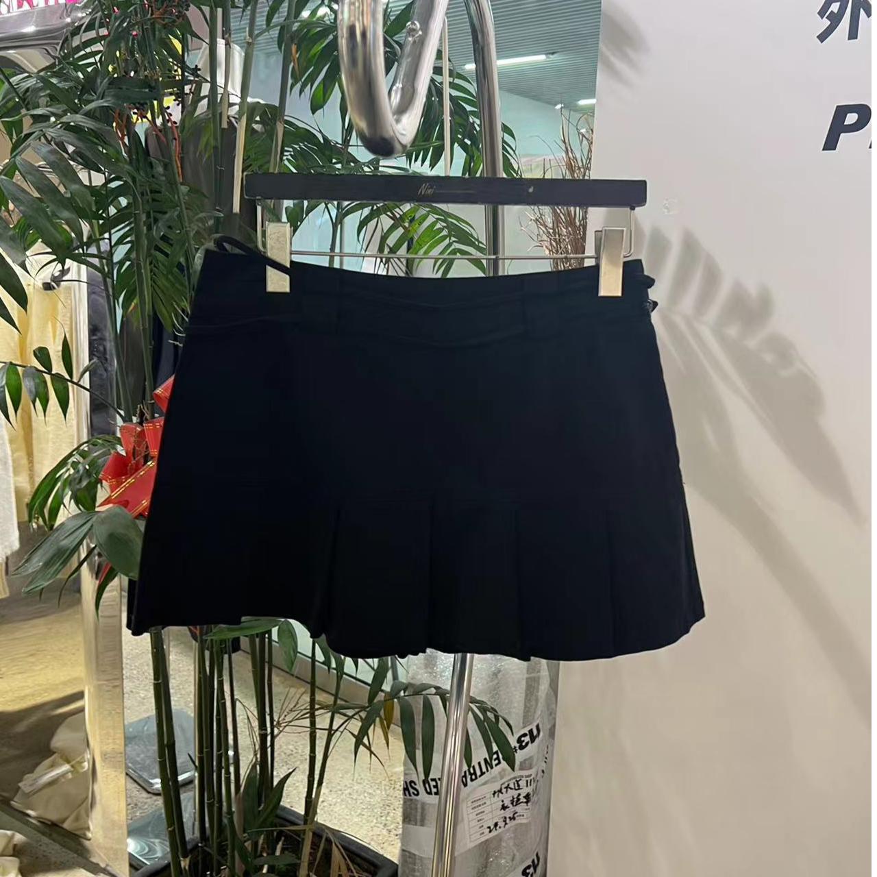 【113#早秋新品】黑色牛仔短裙X863310361