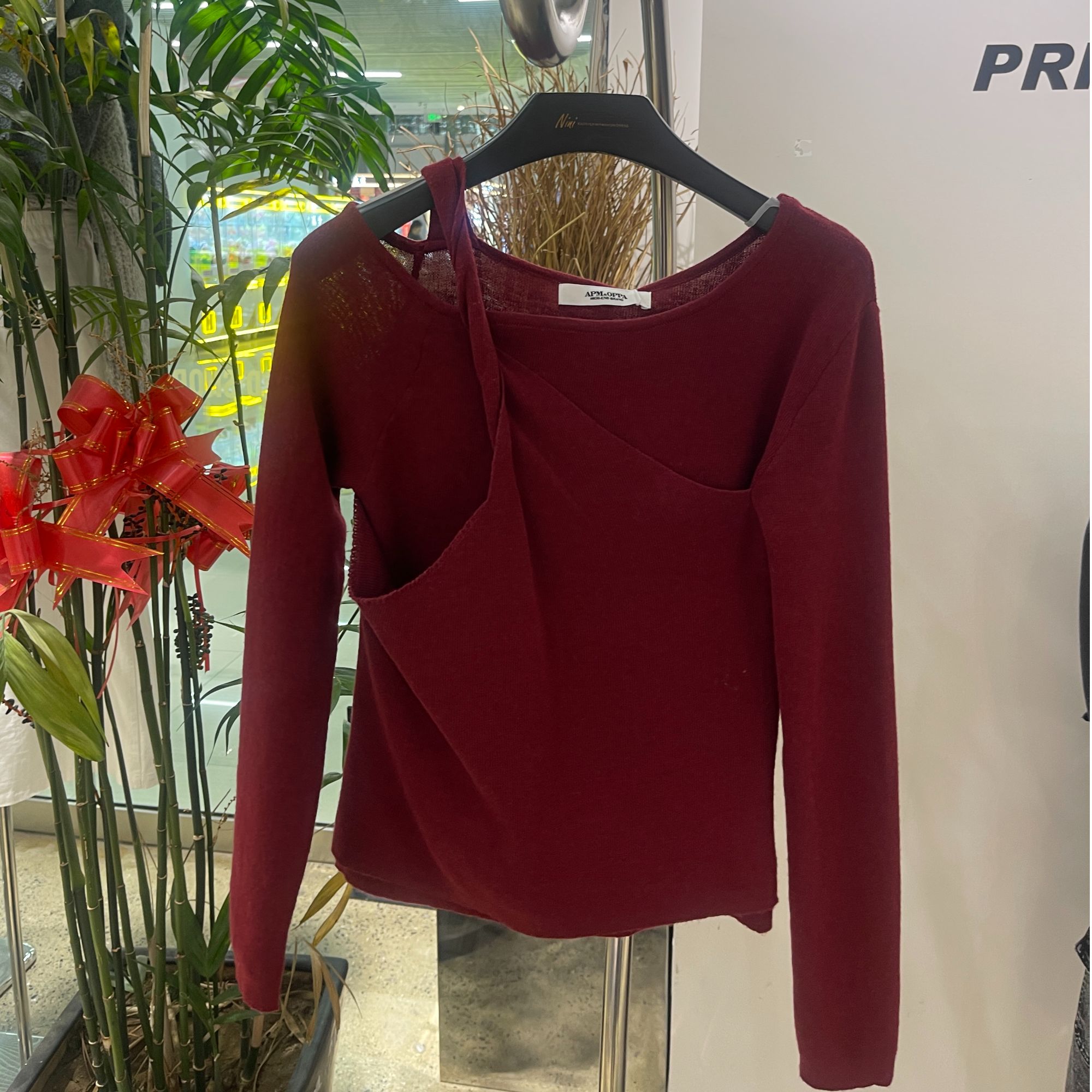 【113#早秋新品】红色净版个性小衫X891310925