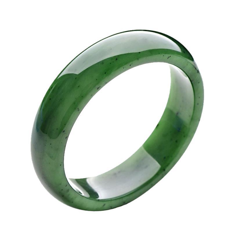 新疆和田玉碧玉美人镯加厚50-65手镯时尚精品平安镯送妈妈必备款