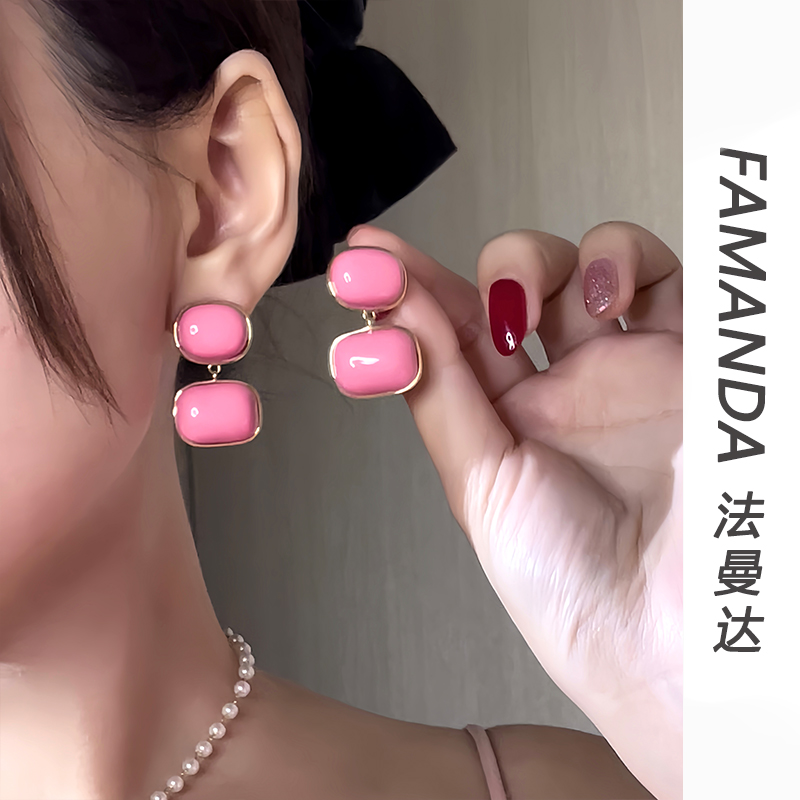 法曼达 铜合金仿珍珠耳饰 【秘鲁公主】超仙气质甜美温柔百搭耳环女