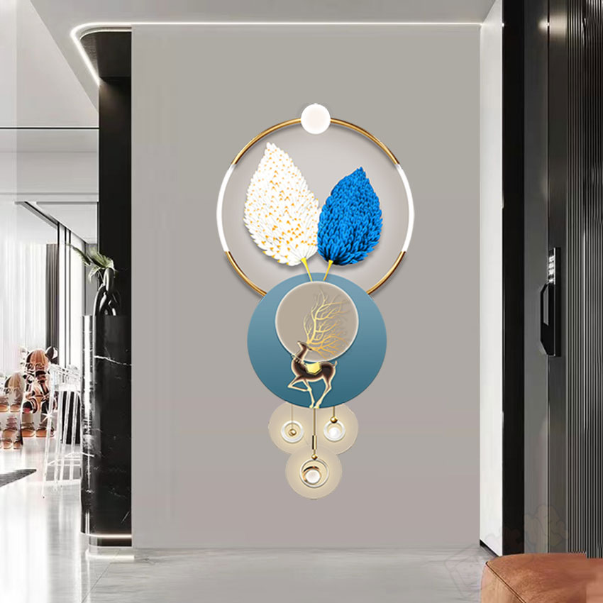 福字简约玄关装饰画山水餐厅卧室入门玄关画办公室抽象画客厅挂画