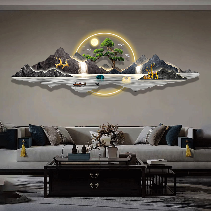 现代轻奢客厅装饰画亚克力画高级感沙发背景墙挂画网红家居装饰品